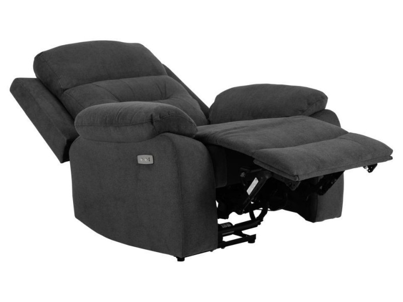 Fotel rozkładany Vansbro szary ciemny - ACTONA